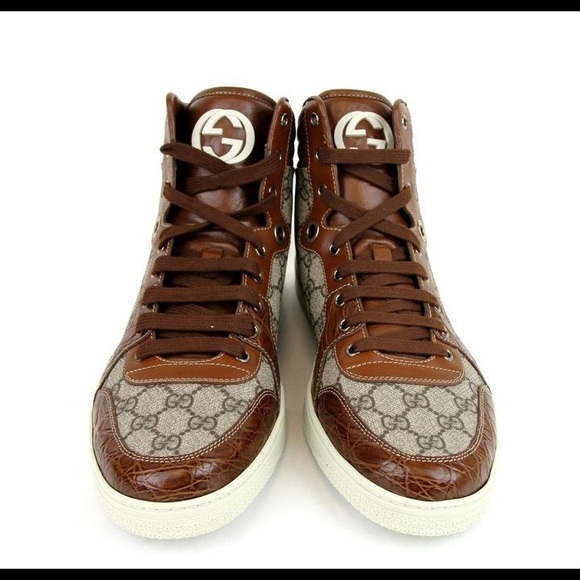 Gucci Other - ❗️Sold ❗️Gucci Brown Men's Gg Plus High-top